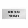 Edelstahlschild 80x35mm Keine Werbung_2