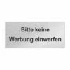 Edelstahlschild 80x35mm Keine Werbung_3
