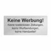Edelstahlschild 80x35mm Keine Werbung_4
