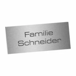 Edelstahlschild 80x35mm Typ 1