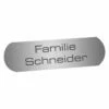 Edelstahlschild 90x20mm Mit Abgerundeten Ecken