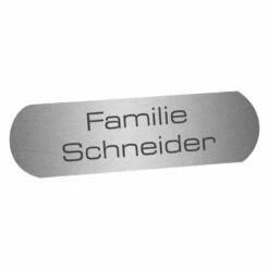 Edelstahlschild 90x20mm Mit Abgerundeten Ecken