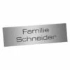 Edelstahlschild Briefkastenschild 60x15mm