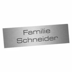 Edelstahlschild Briefkastenschild 60x15mm