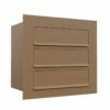 Einbaubriefkasten Cosmo Rost RAL 8001 3 Parteien