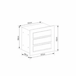 Einbaubriefkasten Cosmo Schwarz RAL 9005 3 Parteien -Türschilder aus Edelstahl Geschäft einbaubriefkasten cosmo schwarz ral 9005 3 parteien4