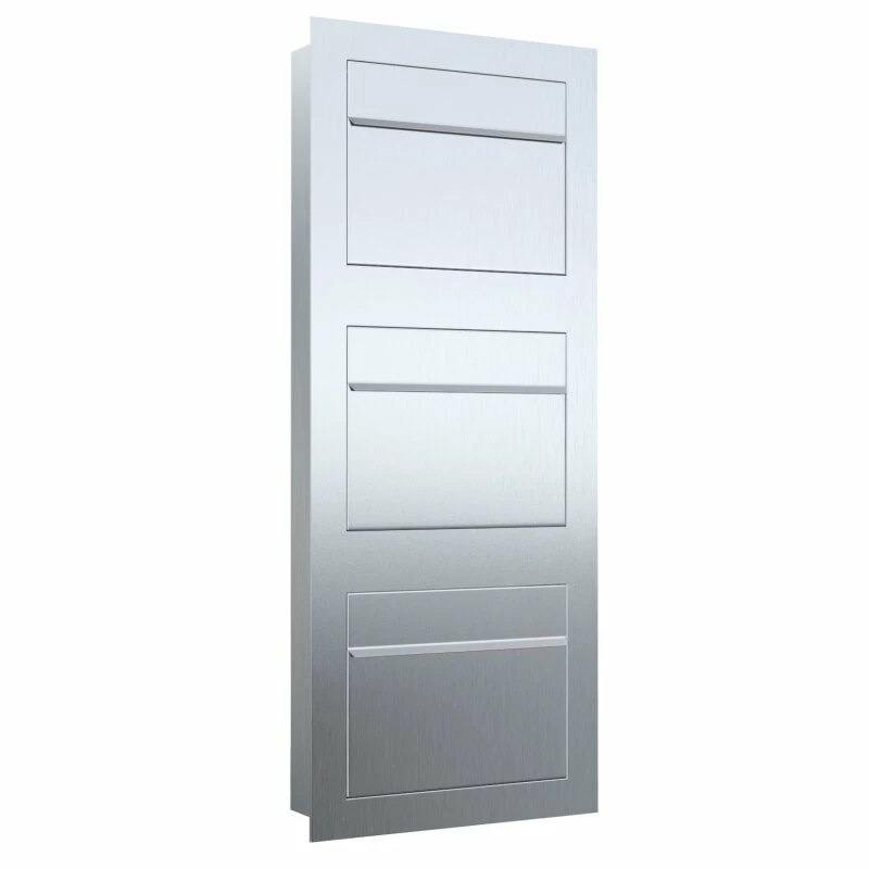 Einbaubriefkasten Hochkant Aus Edelstahl 3 Parteien 1 Einbaubriefkasten Hochkant Aus Edelstahl 3 Parteien