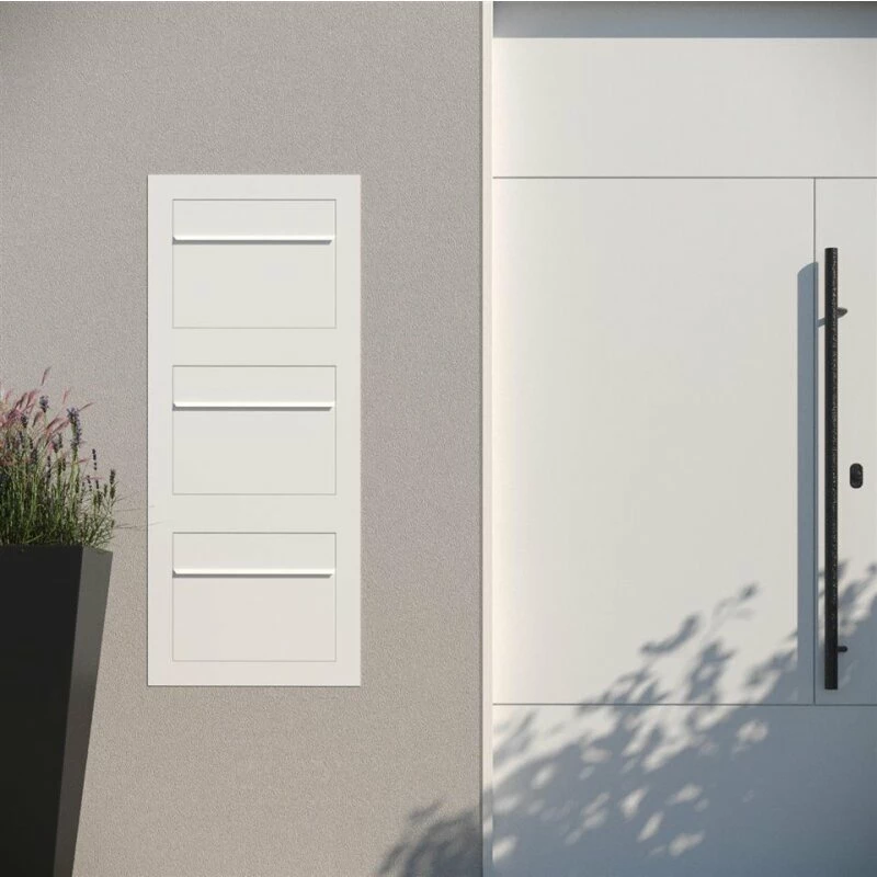 Einbaubriefkasten Hochkant Aus Edelstahl 3 Parteien 3 Einbaubriefkasten Hochkant Aus Edelstahl 3 Parteien – Bild 3