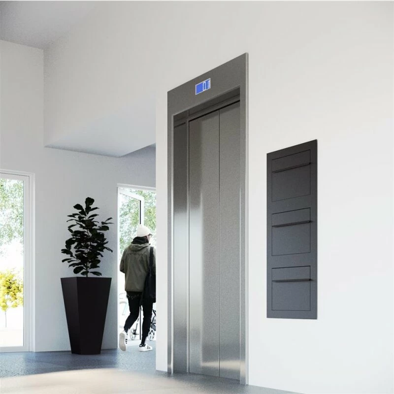 Einbaubriefkasten Hochkant Aus Edelstahl RAL 9007 Grau Metallic 3 Parteien 3 Einbaubriefkasten Hochkant Aus Edelstahl RAL 9007 Grau Metallic 3 Parteien – Bild 3