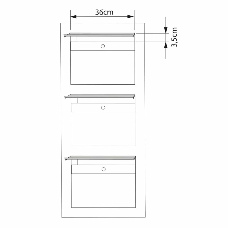 Einbaubriefkasten Hochkant Aus Edelstahl RAL 9016 Verkehrsweiß 3 Parteien 4 Einbaubriefkasten Hochkant Aus Edelstahl RAL 9016 Verkehrsweiß 3 Parteien – Bild 4