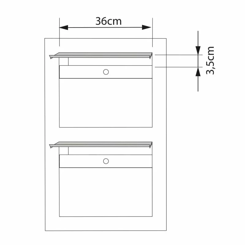 Einbaubriefkasten Hochkant RAL 7016 Anthrazit Grau 2 Parteien 5 Einbaubriefkasten Hochkant RAL 7016 Anthrazit Grau 2 Parteien – Bild 5