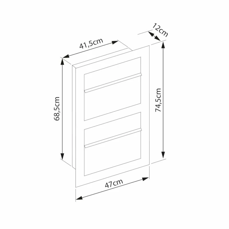 Einbaubriefkasten Hochkant RAL 7016 Anthrazit Grau 2 Parteien 6 Einbaubriefkasten Hochkant RAL 7016 Anthrazit Grau 2 Parteien – Bild 6