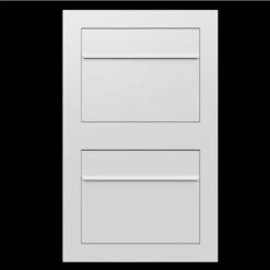 Einbaubriefkasten Hochkant RAL 9016 Verkehrsweiß 2 Parteien -Türschilder aus Edelstahl Geschäft einbaubriefkasten hochkant ral 9016 verkehrsweiss 2 parteien2