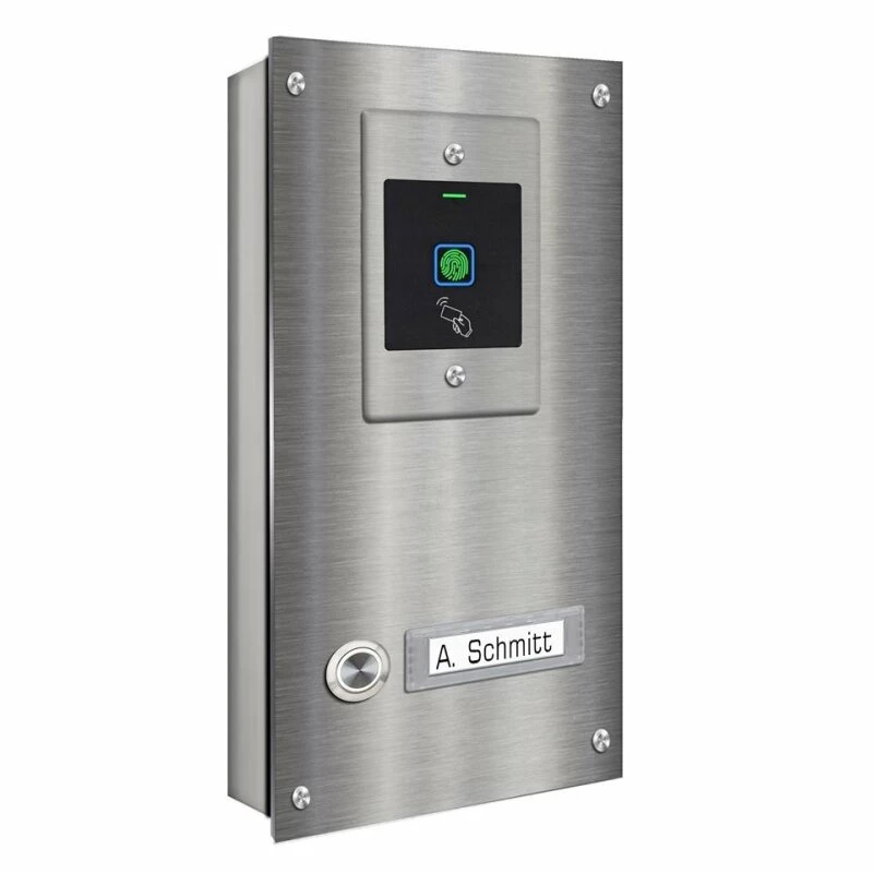 Einfamilien Türklingel 145x260mm Mit FINGERPRINT Beschriftungsfeld 2 Einfamilien Türklingel 145x260mm Mit FINGERPRINT Beschriftungsfeld – Bild 2