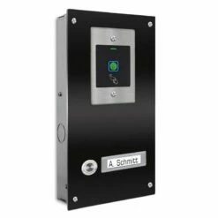 Einfamilien Türklingel 145x260mm Mit FINGERPRINT Beschriftungsfeld 12 Einfamilien Türklingel 145x260mm Mit FINGERPRINT Beschriftungsfeld -Türschilder aus Edelstahl Geschäft einfamilien tuerklingel 145x260mm mit fingerprint beschriftungsfeld3