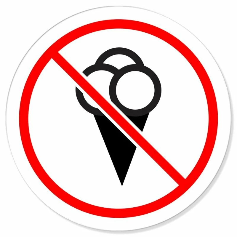 Eis Essen Verboten Verbotsschild Rundschild 1 Eis Essen Verboten Verbotsschild Rundschild