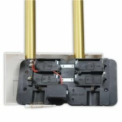 Elektromechanischer Röhrengong 8 - 12 V AC Zwei Klangerzeugennde Messingröhren -Türschilder aus Edelstahl Geschäft elektromechanischer roehrengong 8 12 v ac zwei klangerzeugennde messingroehren3