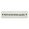 Emailschild 14 X 3,5 Cm, Nicht Auf Den Boden Spucken