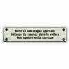 Emailschild 14 X 3,5 Cm, Nicht In Den Wagen Spucken