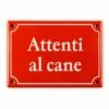 Emailschild 17 X 12 Cm, Attenti Al Cane