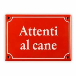 Emailschild 17 X 12 Cm, Attenti Al Cane
