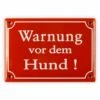 Emailschild 17 X 12 Cm, Warnung Vor Dem Hund