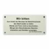 Emailschild 17 X 8 Cm, Wir Bitten Zum Vorteil Der Benutzer Der Bedürfnisanstalt...