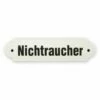 Emailschild 20 X 5 Cm, Nichtraucher