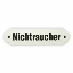 Emailschild 20 X 5 Cm, Nichtraucher