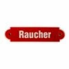 Emailschild 20 X 5 Cm, Raucher