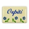 Emailschild 6 X 4 Cm, Ospiti, Blümchen
