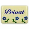 Emailschild 6 X 4 Cm, Privat, Blümchen