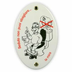 Emailschild Oval, 10 X 15 Cm, Seduto Non Puoi Sbagliare