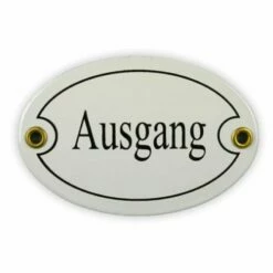 Emailschild Oval, 10,5 X 7 Cm, Ausgang