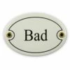 Emailschild Oval, 10,5 X 7 Cm, Bad