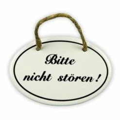 Emailschild Oval, 10,5 X 7 Cm, Bitte Nicht Stören