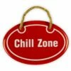 Emailschild Oval, 10,5 X 7 Cm, Chill Zone