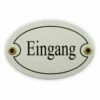 Emailschild Oval, 10,5 X 7 Cm, Eingang