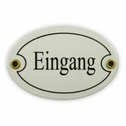 Emailschild Oval, 10,5 X 7 Cm, Eingang