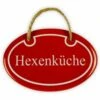 Emailschild Oval, 10,5 X 7 Cm, Hexenküche