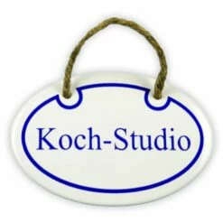 Emailschild Oval, 10,5 X 7 Cm, Koch-Studio