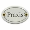 Emailschild Oval, 10,5 X 7 Cm, Praxis