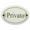 Emailschild Oval, 10,5 X 7 Cm, Privato