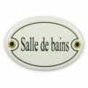 Emailschild Oval, 10,5 X 7 Cm, Salle De Bains