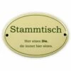 Emailschild Oval, 10,5 X 7 Cm, Stammtisch