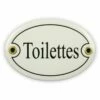 Emailschild Oval, 10,5 X 7 Cm, Toilettes