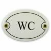 Emailschild Oval, 10,5 X 7 Cm, WC