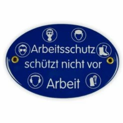 Emailschild Oval, 15 X 10 Cm, Arbeitsschutz