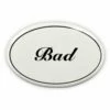 Emailschild Oval, 6 X 4 Cm, Bad, Zum Kleben