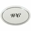 Emailschild Oval, 6 X 4 Cm, WC, Zum Kleben
